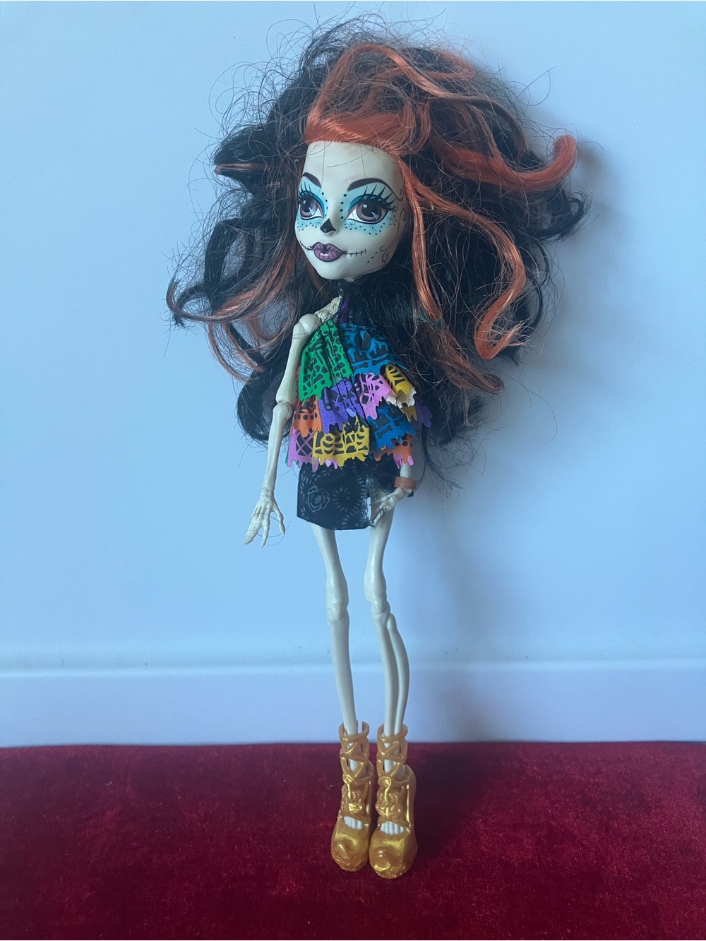 Monster High Skelita Calaveras Doll Mattel Day of the Dead Skeleton Dress.